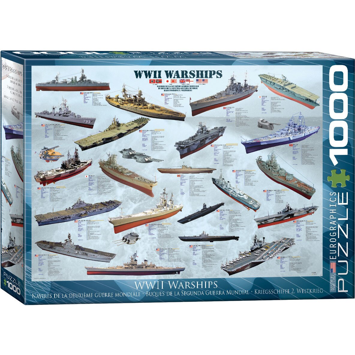 Puzzle Eurographics World War II War Ships, 1000 piese