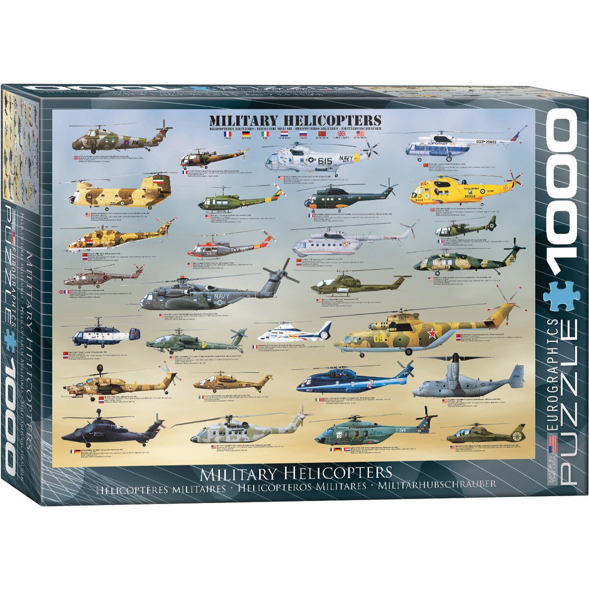 Puzzle Eurographics Military Helicopters, 1000 piese