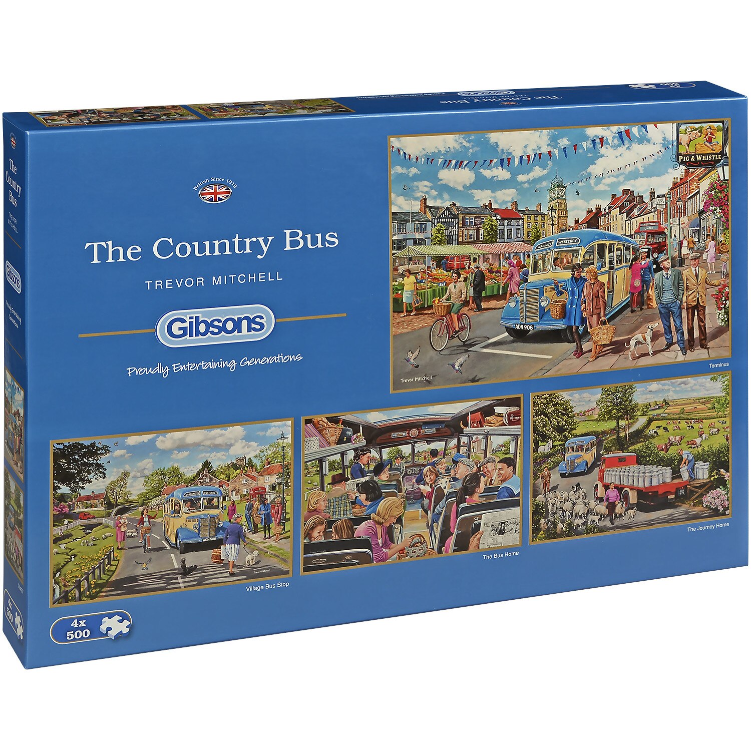 Puzzle Gibsons The Country Bus, 500 piese