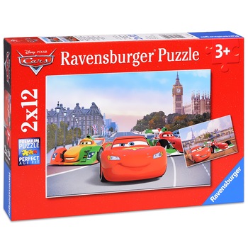 Puzzle Ravensburger Cars in Paris and London, 24 piese Puzzle Ravensburger Cars in Paris and London, 24 piese