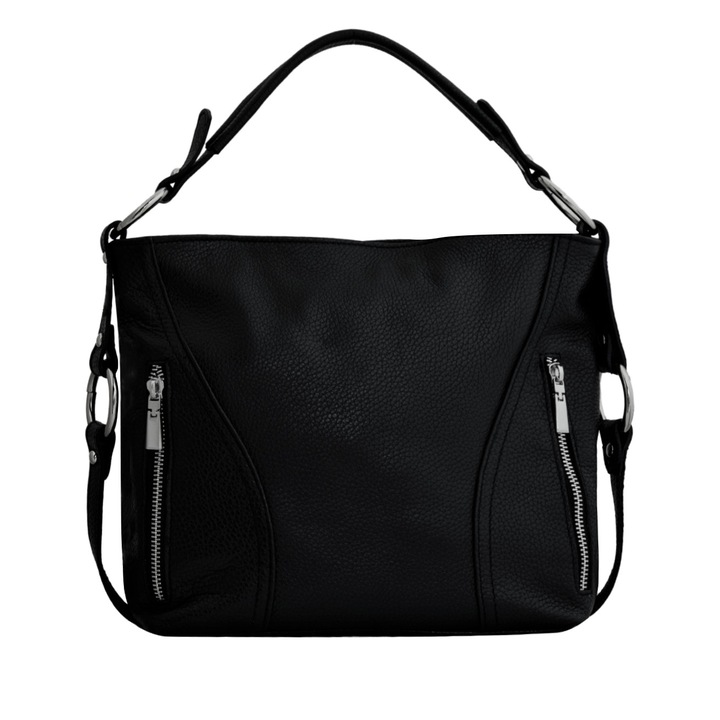 Geanta de dama din piele naturala, Roxana negru