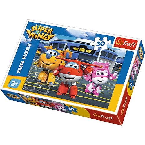 Puzzle Trefl, Super Wings, Prieteni in hangar, 30 piese