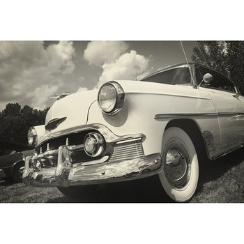 Tablou canvas, produs DekoStore, pentru living/dormitor/birou, inramat pe cadru de lemn, print HD, Masina antica alba, 40x60 cm Tablou canvas, produs DekoStore, pentru living/dormitor/birou, inramat pe cadru de lemn, print HD, Masina antica alba, 40x60 cm