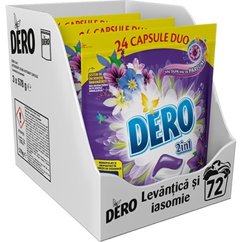 Pachet Promo Dero Duo Caps Lavanda, 72 spalari Pachet Promo Dero Duo Caps Lavanda, 72 spalari