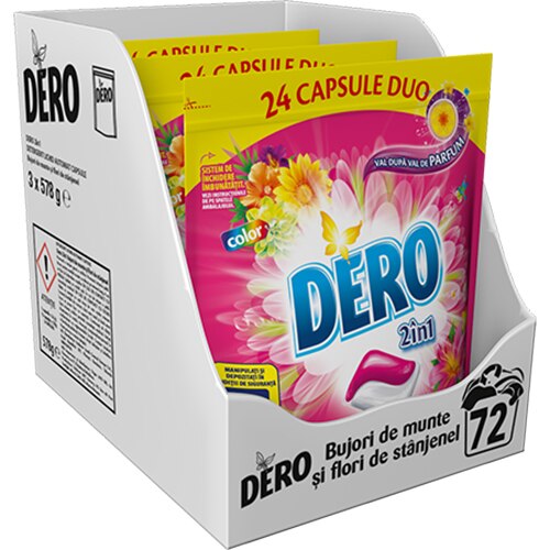 Pachet Promo Dero Duo Caps Bujor De Munte, 72 spalari