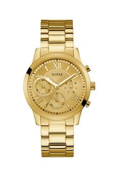 Guess, Ceas cu functii multiple si bratara metalica, Auriu Guess, Ceas cu functii multiple si bratara metalica, Auriu