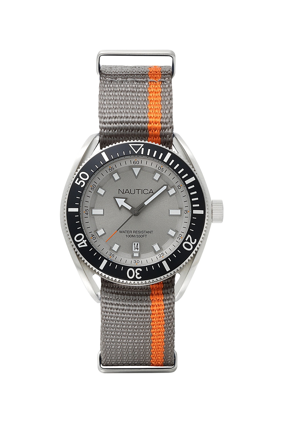 Nautica, Ceas rotund cu mecanism Quartz, Gri/Orange
