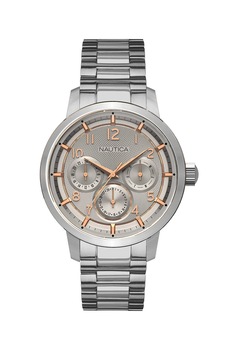 Nautica, Ceas din otel inoxidabil, cu detalii contrastante pe cadran, Argintiu Nautica, Ceas din otel inoxidabil, cu detalii contrastante pe cadran, Argintiu