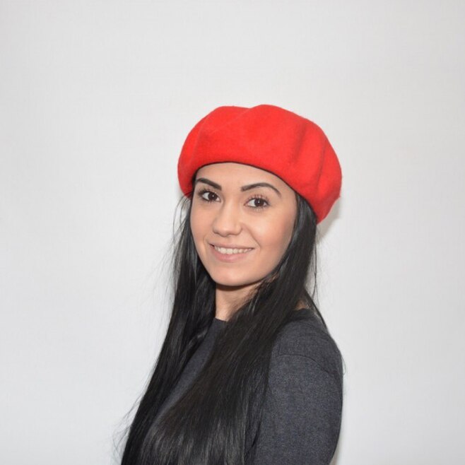 Caciula fashion prevazuta cu jnur reglabil, D&J Exclusive,Rosu, Universal