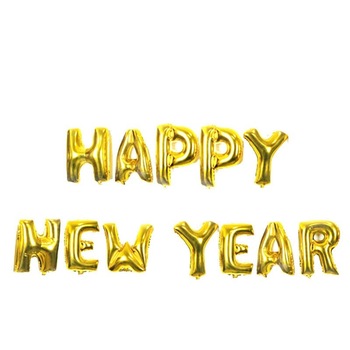Set Balon Folie Happy New Year, auriu, 41 cm Set Balon Folie Happy New Year, auriu, 41 cm