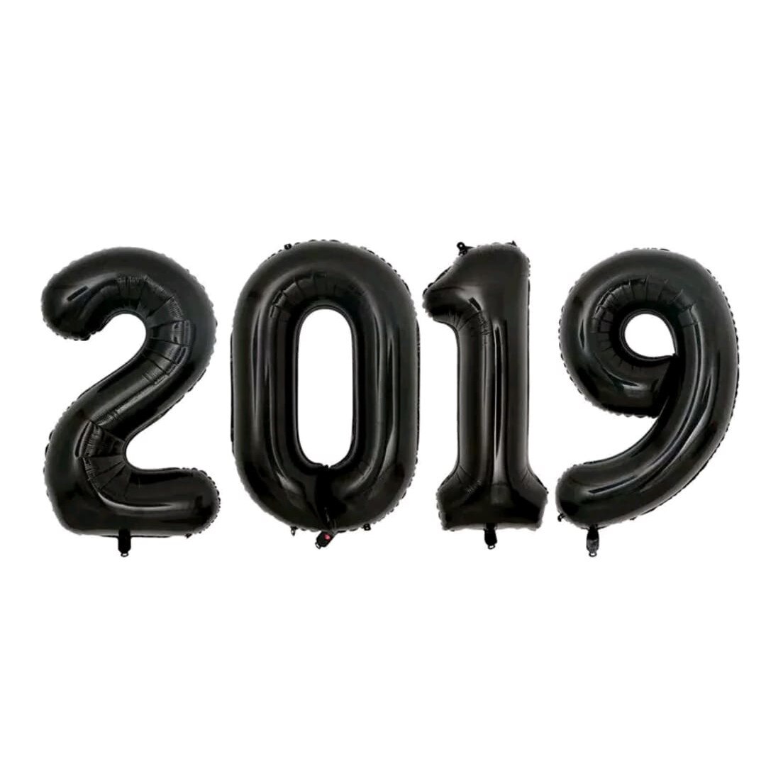 Set 4 Baloane, 2019, Negru, 105 cm