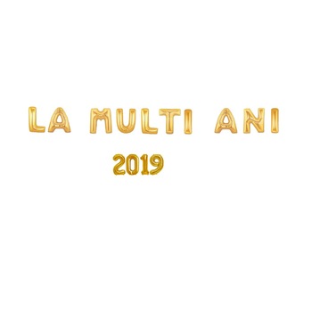 Balon folie, LA MULTI ANI, 2019, auriu Balon folie, LA MULTI ANI, 2019, auriu