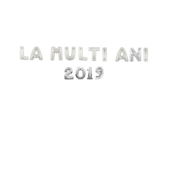 Balon folie, LA MULTI ANI, 2019, argintiu, 105 cm Balon folie, LA MULTI ANI, 2019, argintiu, 105 cm