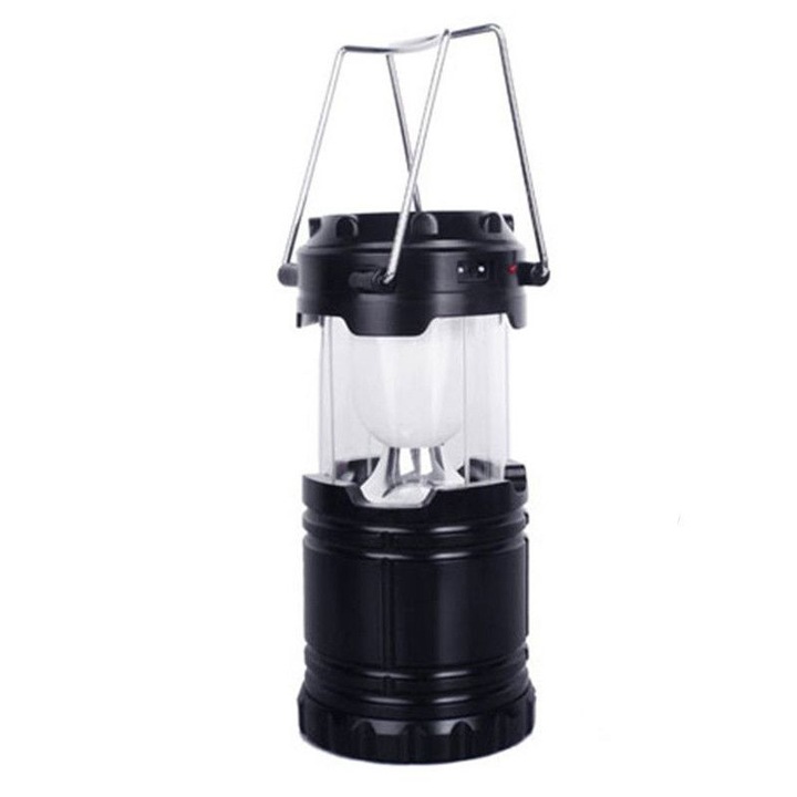 Felinar portabil cu 6 LED, incarcare solara, priza si USB