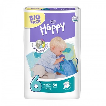 Scutece Pentru Copii Happy Numarul 6 Junior Extra 54 Bucati/set Scutece Pentru Copii Happy Numarul 6 Junior Extra 54 Bucati/set