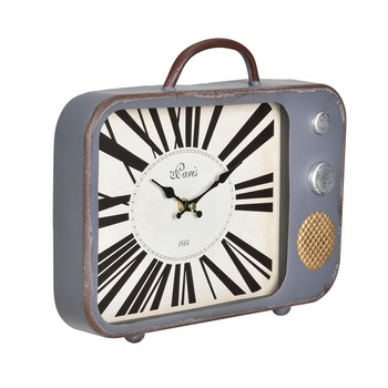 Ceas design de perete Model 19 Televizor retro, en.casa, metal/sticla/MDF, 33 x 5 x 27 cm, multicolor Ceas design de perete Model 19 Televizor retro, en.casa, metal/sticla/MDF, 33 x 5 x 27 cm, multicolor