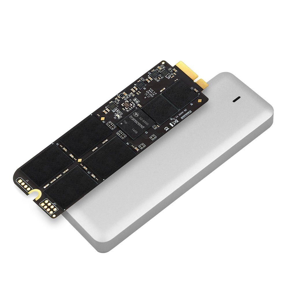 Solid State Drive (SSD) Transcend JetDrive M725 pentru Apple, M.2, 240GB, SATA III, MLC + Carcasa USB 3.0
