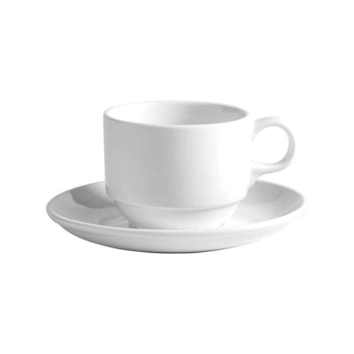 Set 12 buc ceasca si farfurie pentru cafea, ceai Moratti, portelan 200 ml