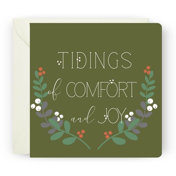 Felicitare de Craciun, Genette's ideas, Tidings of comfort and joy, 150x150mm Felicitare de Craciun, Genette's ideas, Tidings of comfort and joy, 150x150mm