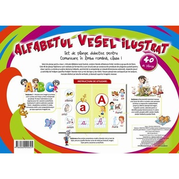 Alfabetul vesel ilustrat. 40 de planse A3, autor Celina Iordache Alfabetul vesel ilustrat. 40 de planse A3, autor Celina Iordache