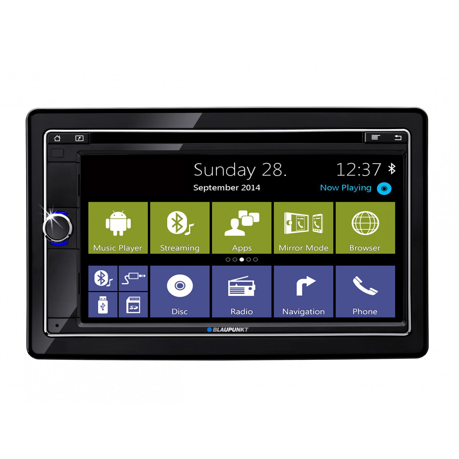 Player Multimedia Auto Blaupunkt, 4x50W, Port USB/AUX/CD, Negru , Rezolutie 800 x 480 Pixeli , Bluetooth incorporat