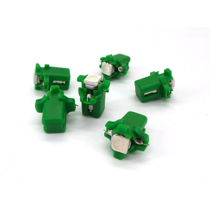 LED крушка MotoLEDy, B8.5, 12 V, 0.2 W, Зелен