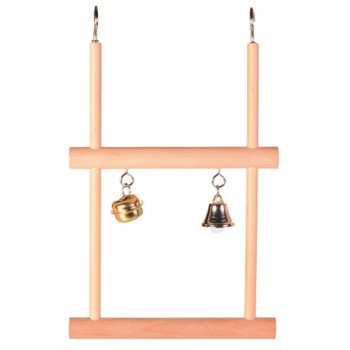 Jucarie Trixie Leagan Din Lemn Cu 2 Clopotei 12 X 20 cm 5822 Jucarie Trixie Leagan Din Lemn Cu 2 Clopotei 12 X 20 cm 5822