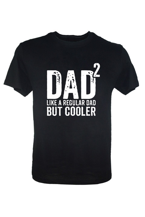 Tricou Dad of Two Kids, Negru