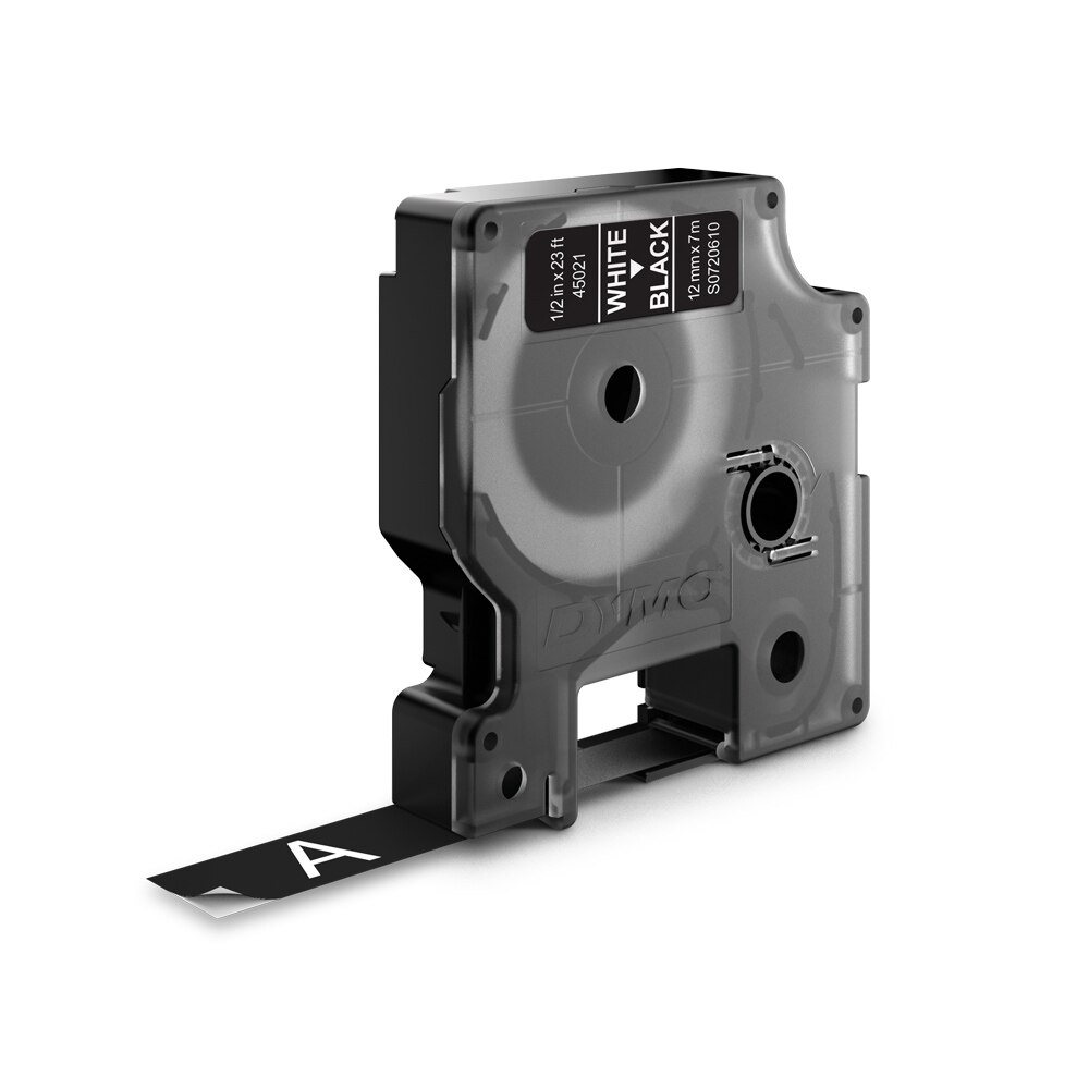 Etichete autocolante, DYMO LabelManager D1, 12mm x 7m, alb/negru, 45021 S0720610