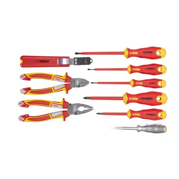 Set scule electrician, izolate 1000V Felo 9 piese Set scule electrician, izolate 1000V Felo 9 piese