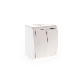 Comutator pentru exterior ip 54 kontakt gama Aquaris Alb Comutator pentru exterior ip 54 kontakt gama Aquaris Alb