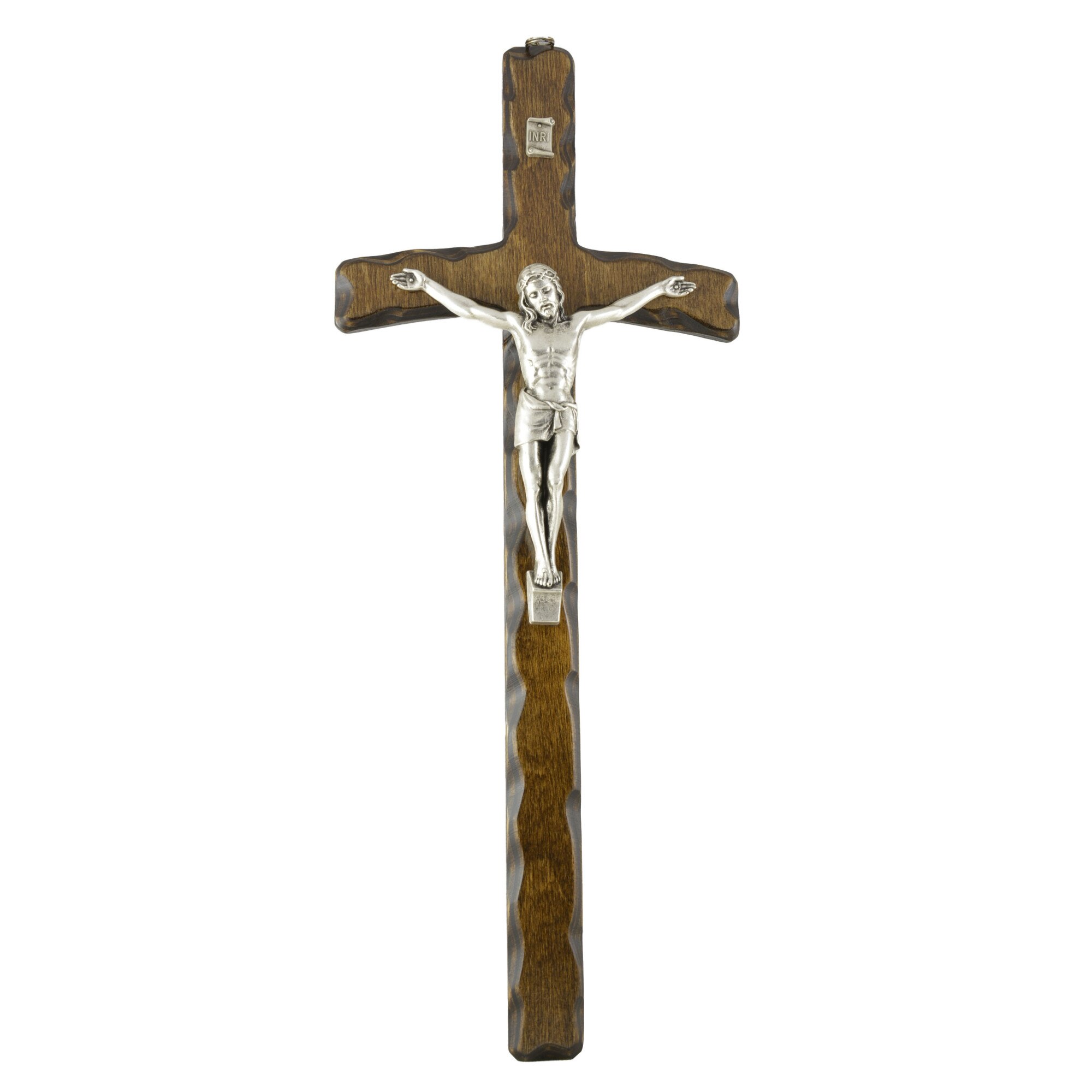 Cruce sculptata manual in lemn masiv african, cu corpul placat cu ...