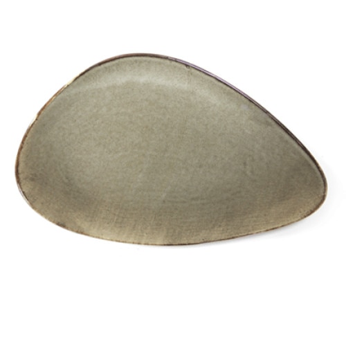 Platou portelan triunghi ANTIQUE GREY 36cm