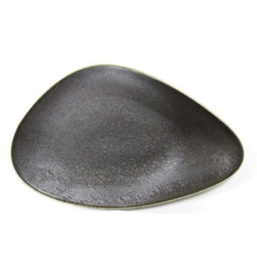 Platou portelan triunghi ANTIQUE BLACK 36cm