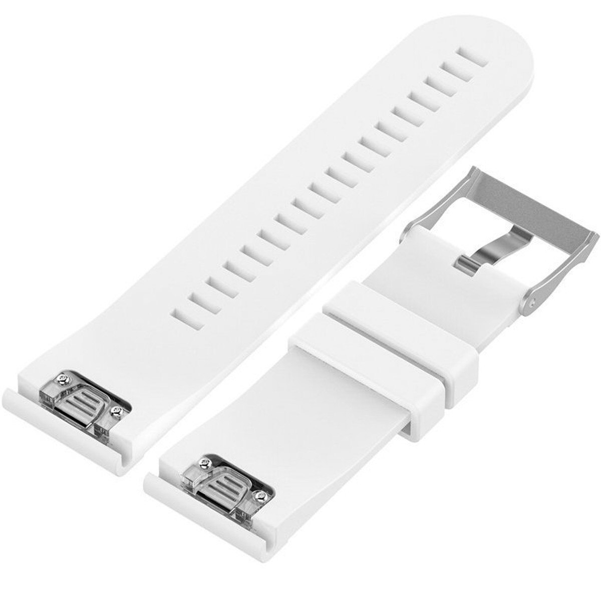 Curea ceas Smartwatch Garmin Fenix 5, 22 mm Silicon iUni White