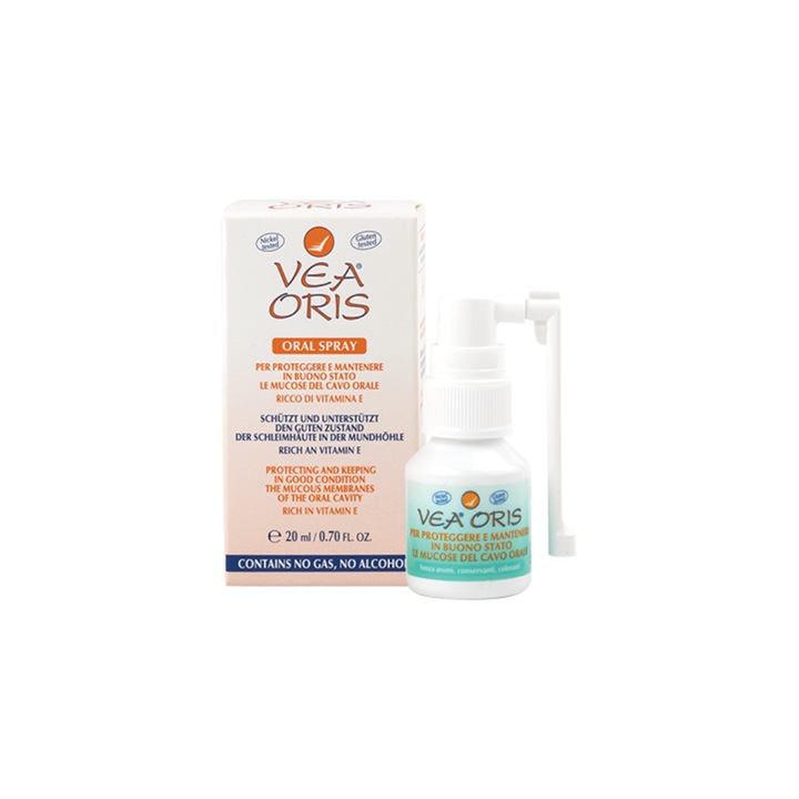 Spray oral VEA Oris, 20 ml Spray oral pentru protectia si mentinerea membranelor mucoase ale cavitatii bucale in stare buna