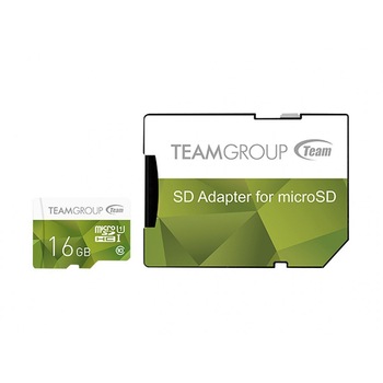 Card de Memorie Team Group Color microSDHC 16GB, UHS-I Class 10 + SD Adaptor Card de Memorie Team Group Color microSDHC 16GB, UHS-I Class 10 + SD Adaptor