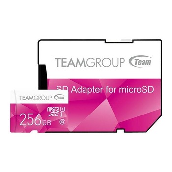 Card de Memorie Team Group Color microSDXC 256GB, UHS-I Class 10 + SD Adaptor Card de Memorie Team Group Color microSDXC 256GB, UHS-I Class 10 + SD Adaptor