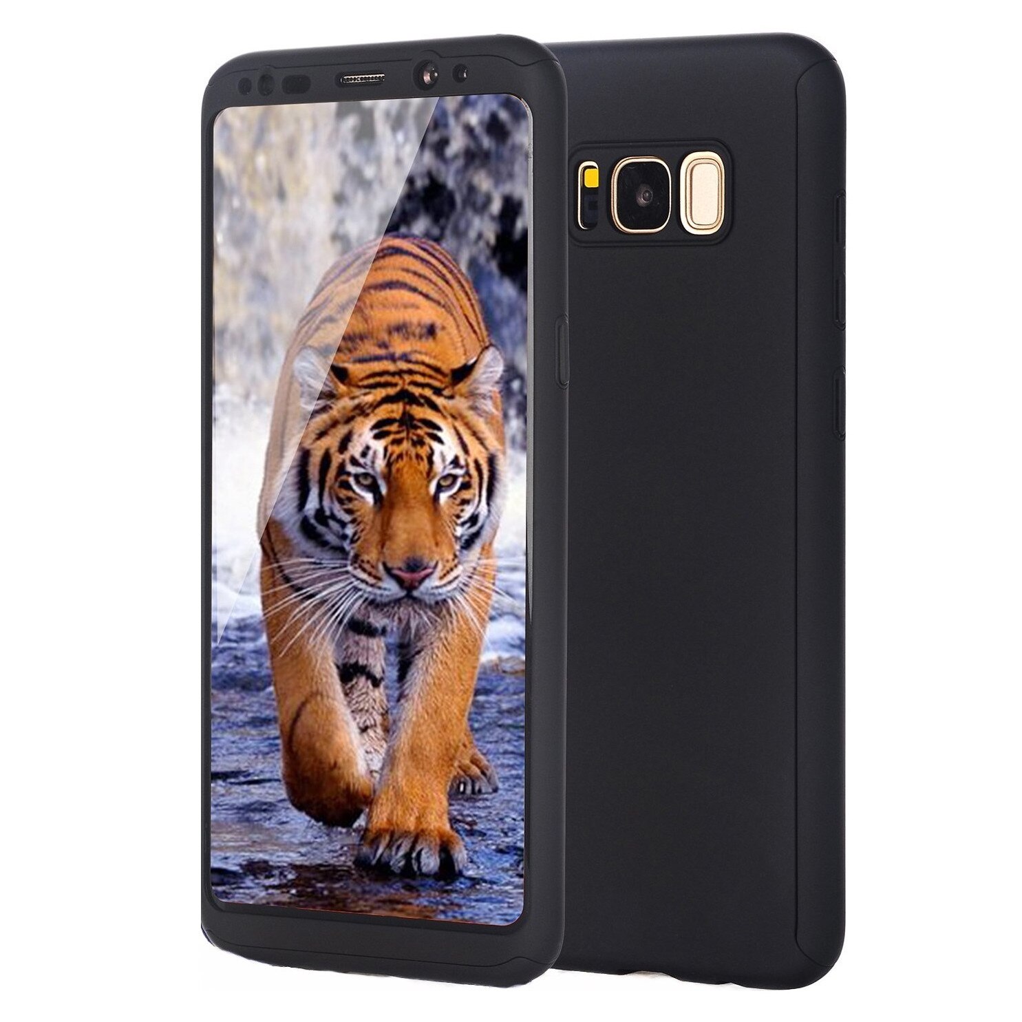 Husa Full Cover (fata + spate) pentru Samsung Galaxy S8 Plus, Negru