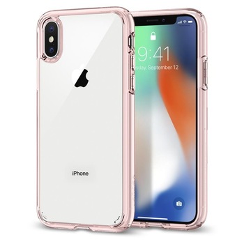Carcasa Spigen iPhone X Case Ultra Hybrid, Rose Crystal Carcasa Spigen iPhone X Case Ultra Hybrid, Rose Crystal