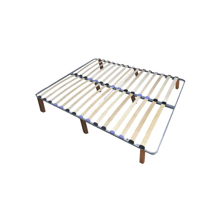 Подматрачна рамка Sleep On Комфорт с квадратни дървени крака, Бук, 160х200 см
