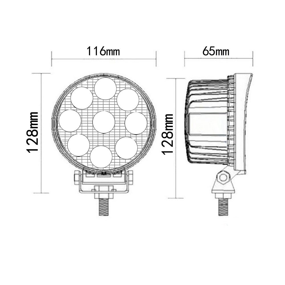 Комплект LED Диодни Халогени Amio работна лампа 27W NEW 9LED 12-24V ...