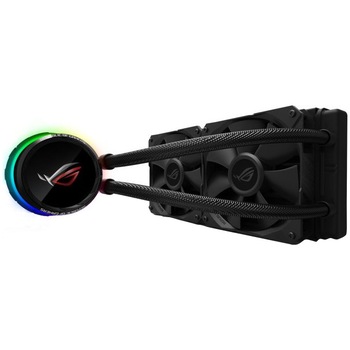Cooler procesor ASUS ROG RYUO 240, racire cu lichid, Aura Sync, RGB, OLED LiveDash Cooler procesor ASUS ROG RYUO 240, racire cu lichid, Aura Sync, RGB, OLED LiveDash