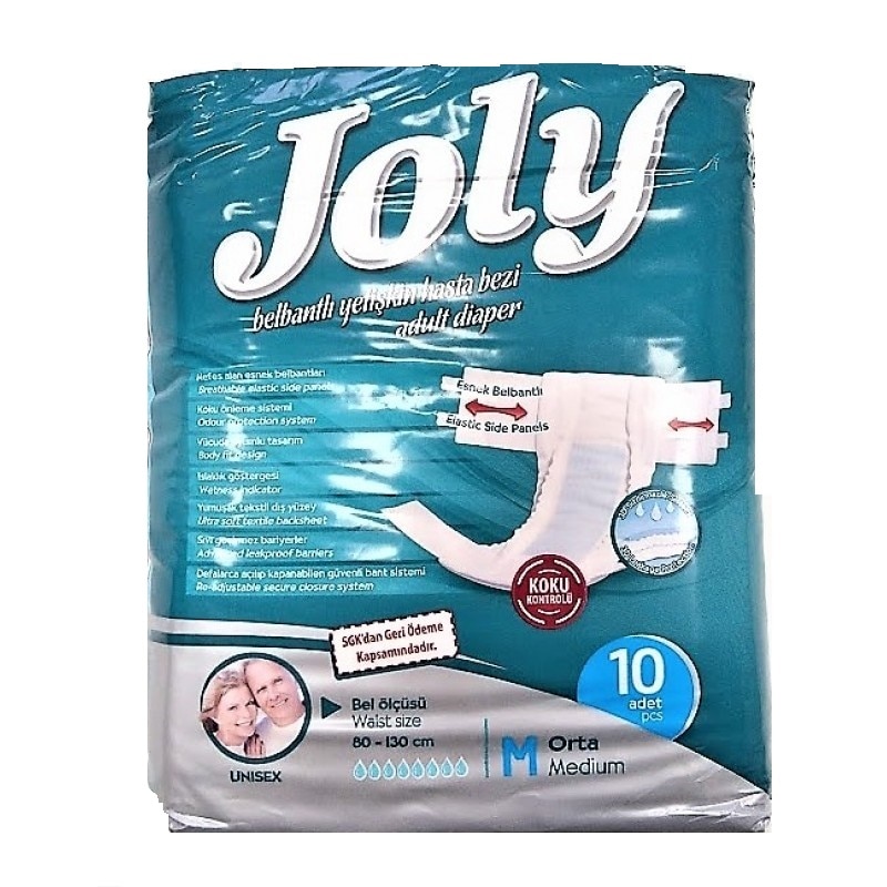 Pachet 4 seturi de Scutece incontinenta Premium adulti Joly nr. 2 Medium - M 10 buc/set
