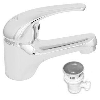 Baterie lavoar Sanobi SB-01 monocomanda alama, ventil inclus Baterie lavoar Sanobi SB-01 monocomanda alama, ventil inclus