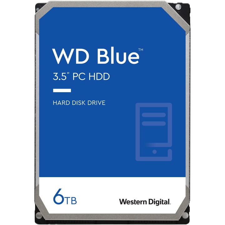 WD Blue 6TB Merevlemez, 5400rpm, 64MB cache, SATA III