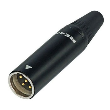 Conector Mini XLR 4 Poli Tata Pe Cablu Rean RT4 MC-B Conector Mini XLR 4 Poli Tata Pe Cablu Rean RT4 MC-B