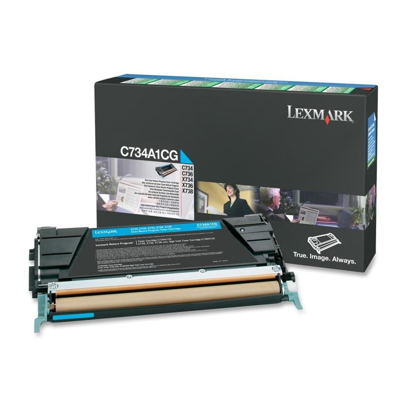 Toner Original Lexmark Cyan pentru C734dn, C734dtn, C734dw, C734n, C736dn, C736dtn, C736n, X734de, X736de, X738de, X738dte ,6000 pagini