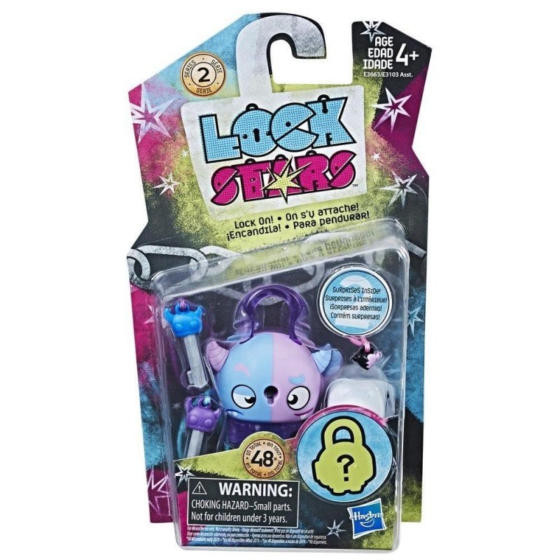 Figurina Lock Stars Pink-blue Monster, Habro. Multicolor