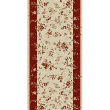Traversa Covor, Lotos 551, Crem / Rosu, 80x300 cm, 1800 gr/mp Traversa Covor, Lotos 551, Crem / Rosu, 80x300 cm, 1800 gr/mp